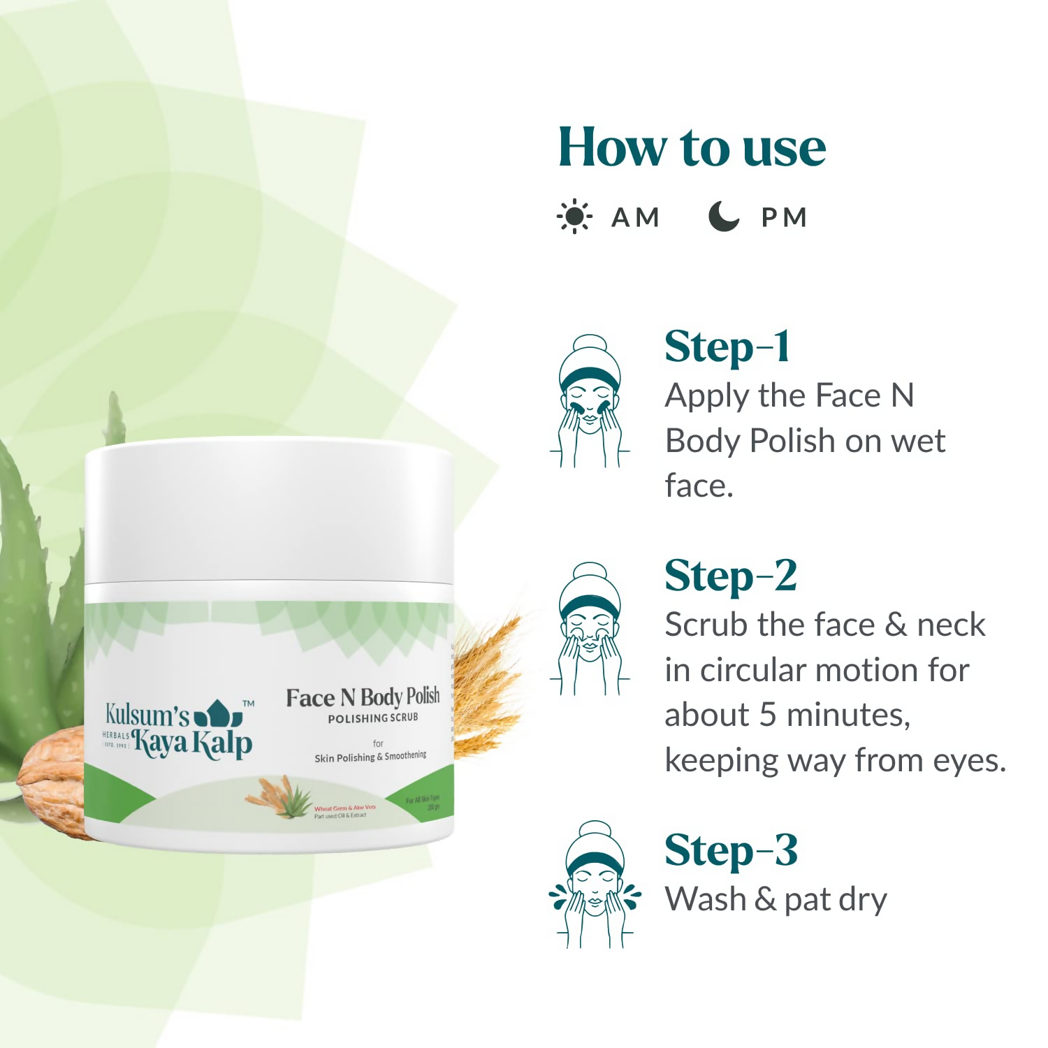 Kulsum's Kaya Kalp Face N Body Polish For Skin Polishing & Smoothening | Grocsy