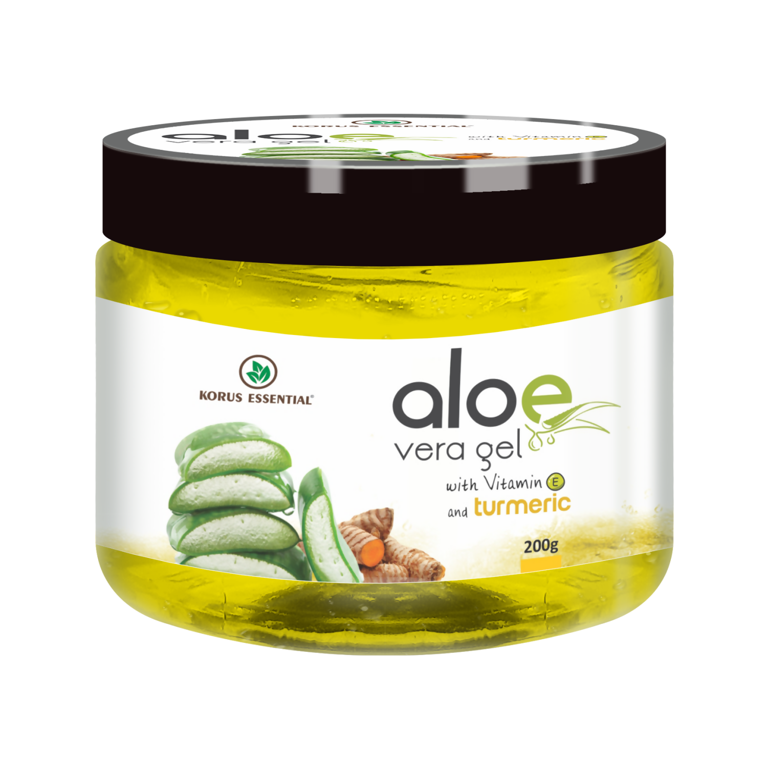 Korus Essential Aloe Vera Gel with Turmeric and Vitamin E | Grocsy