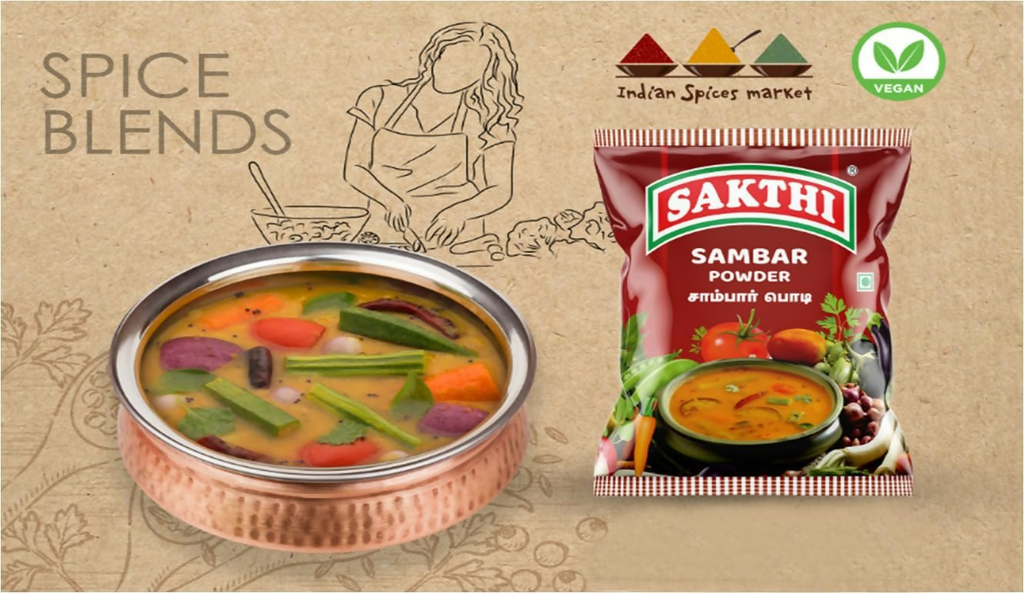 Sakthi South Indian Flavoured Sambar Powder For Cooking | Grocsy