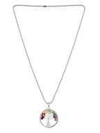 Women's Silver-Toned Blue Silver-Plated Handcrafted Chain - Ruby Raang | Grocsy