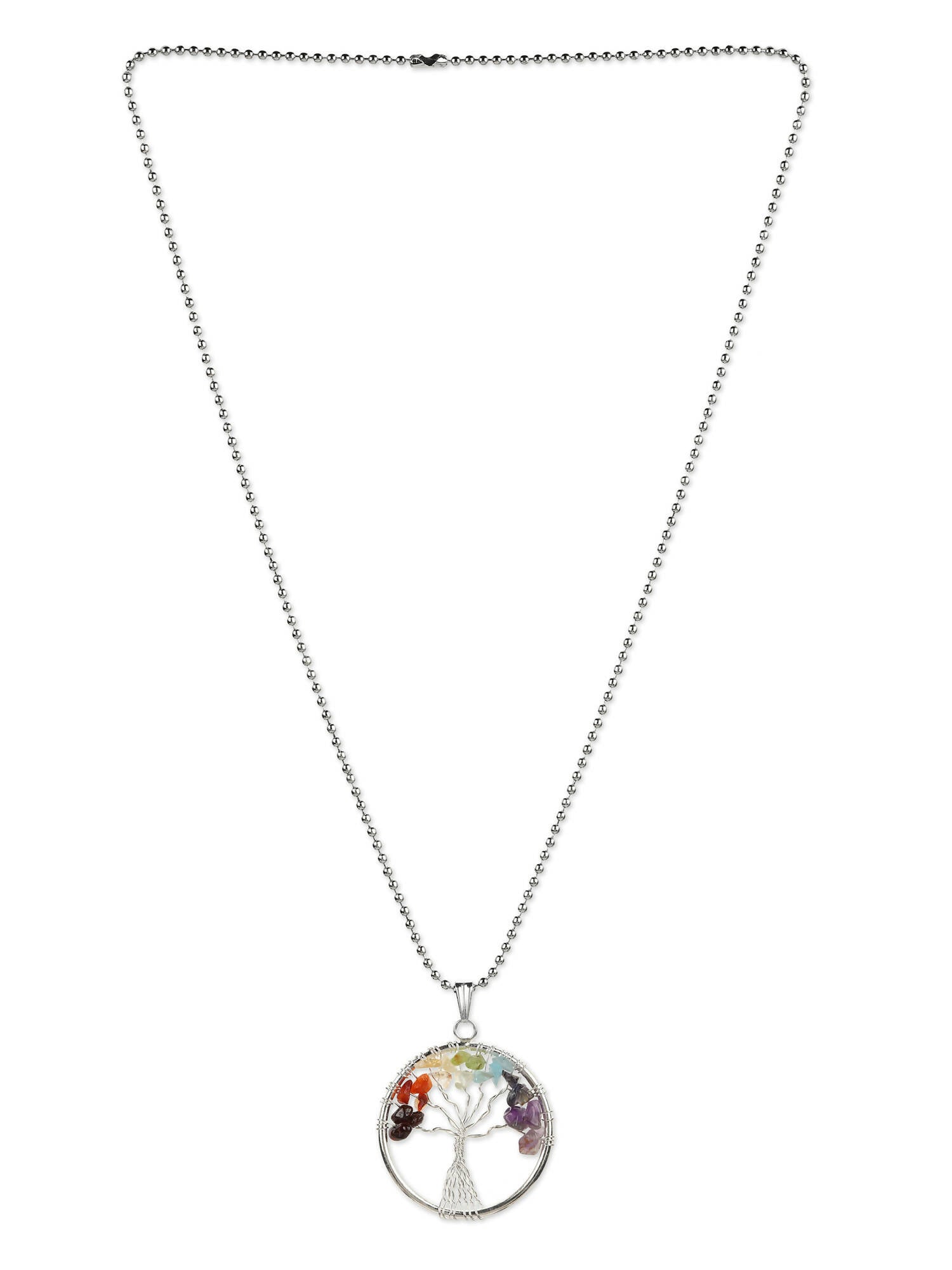 Women's Silver-Toned Blue Silver-Plated Handcrafted Chain - Ruby Raang | Grocsy