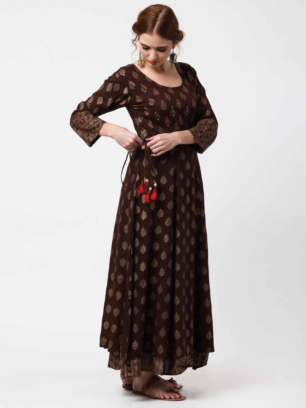 Cheera Double Layer Anarkali Dress | Grocsy