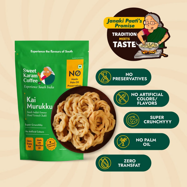 Sweet Karam Coffee Kai Murukku (Chakli) | Grocsy