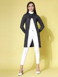 Women Self Design Long Navy Blue Acrylic Winter Shrug - Wool Trees | Grocsy
