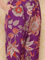 Ahalyaa Women's Traditional Wear Co-ods - Purple | Grocsy
