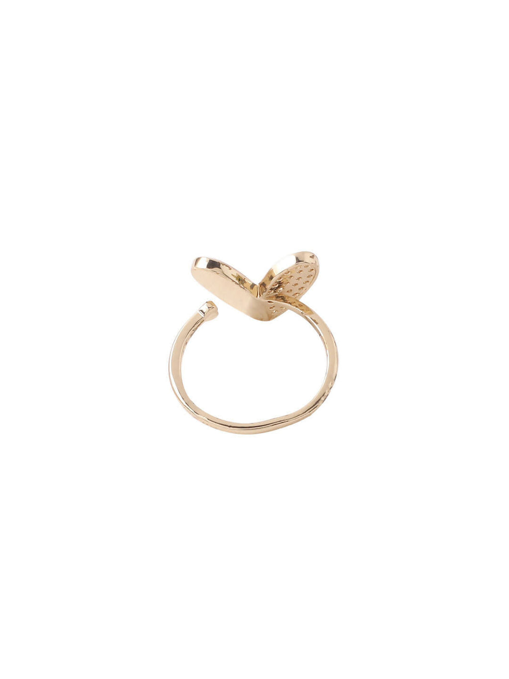NVR Women's Gold-Polished Stylish Ring With Ad Stones | Grocsy