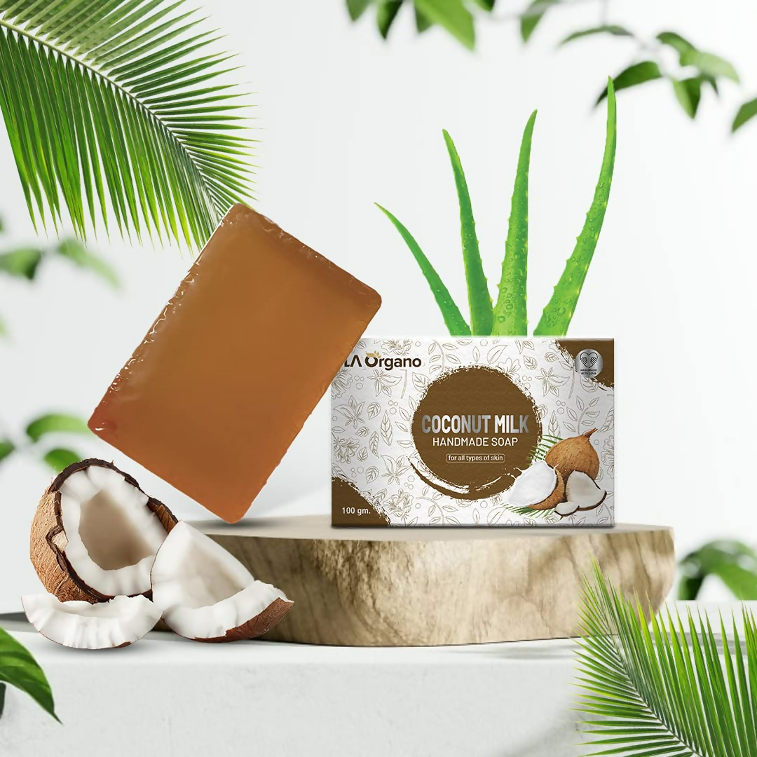 LA Organo Coconut Milk Handmade Natural Bath Soap | Grocsy