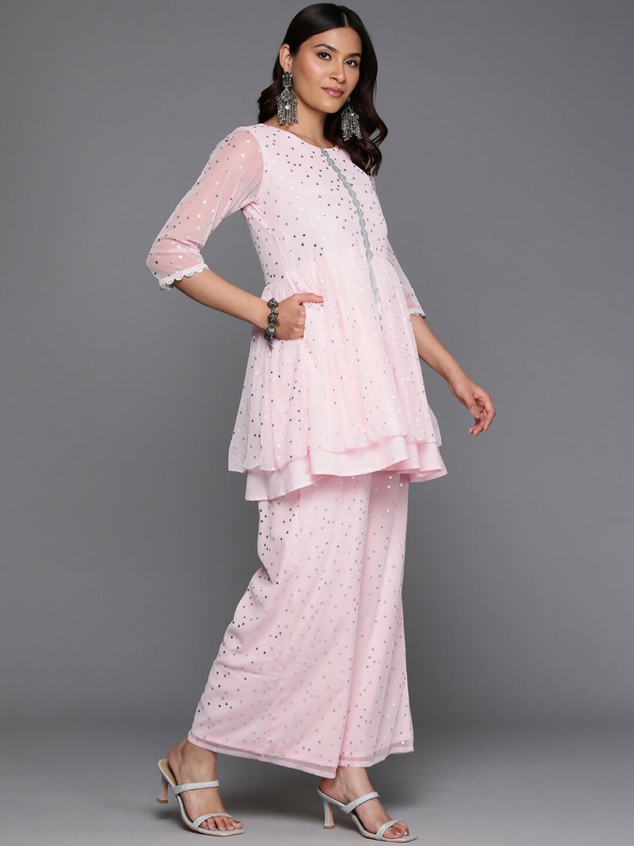 Ahalyaa Women's Traditional Wear Co-ods - Pink | Grocsy