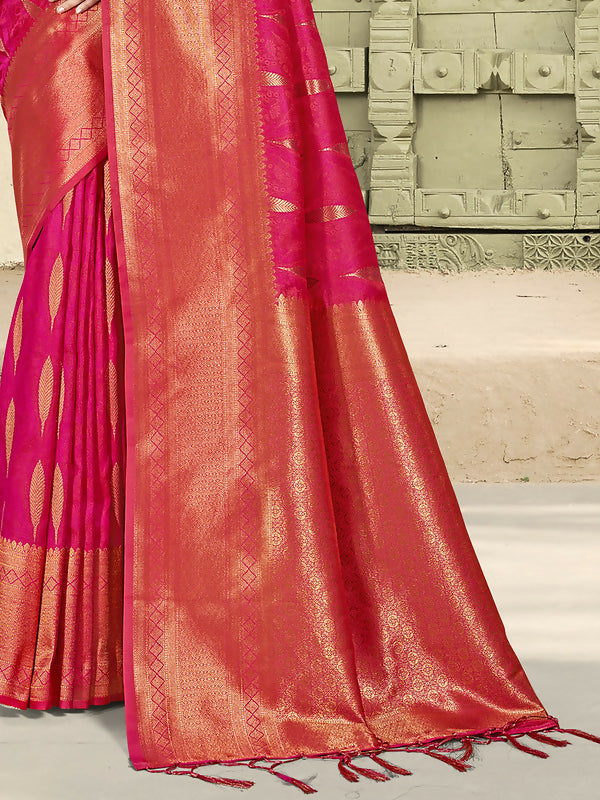 Shree Shyam Fashion Silk Pink Saree | Grocsy