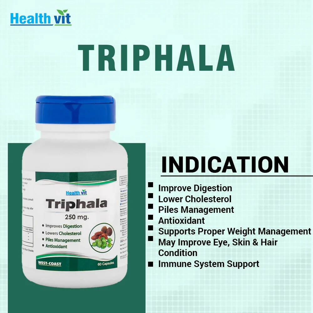 Healthvit Pure Herb Triphala Capsules | Grocsy