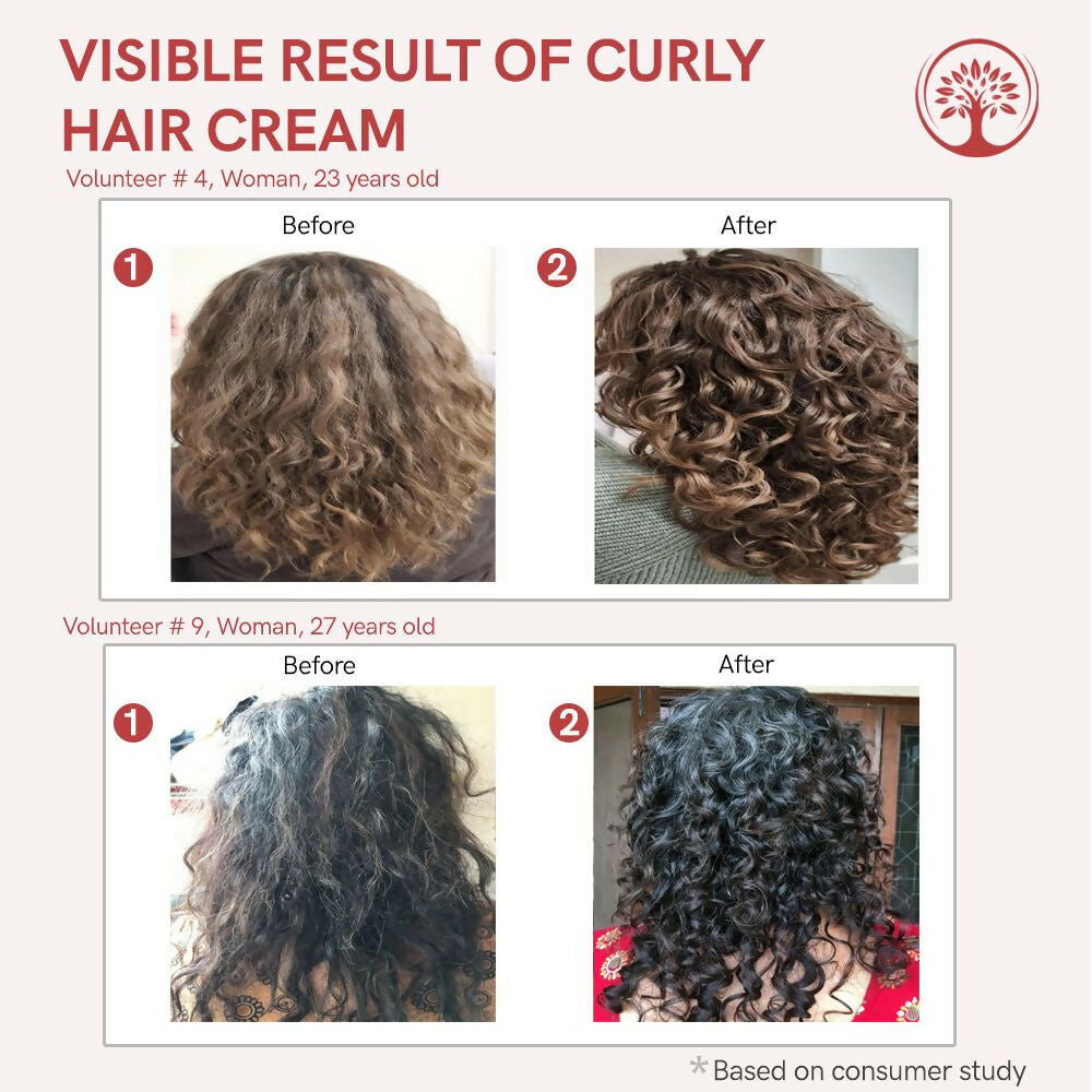 Ivory Natural Curly Hair Cream - Bouncy, Shiny, Humidity-Resistant Curls Hair | Grocsy