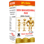 Basic Ayurveda Sidh Makardhwaj Ras with Gold | Grocsy