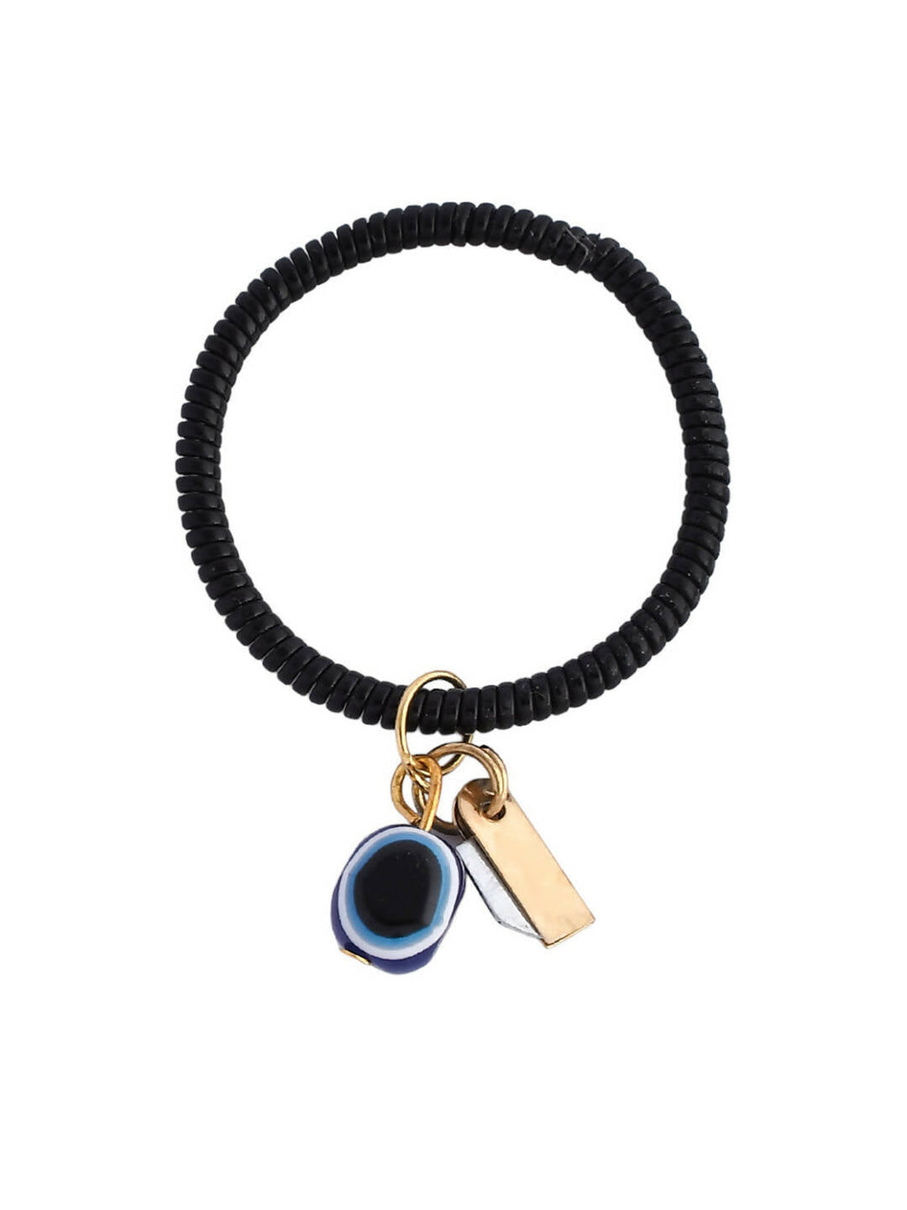 VOJ Women Black Color stainless steel Bracelet