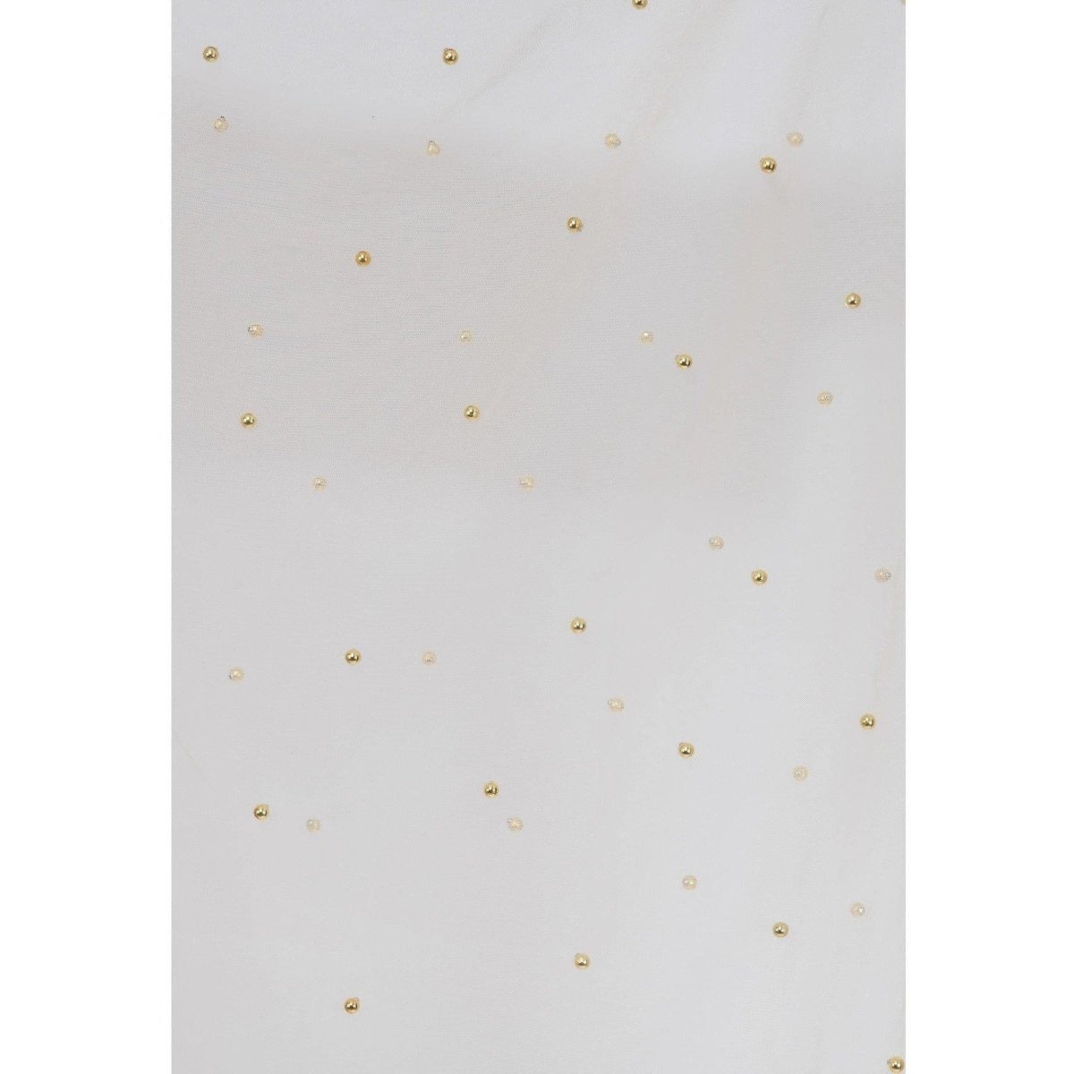 A R Silk Women's Moti Work Net Off White Dupattas and Chunnis | Grocsy