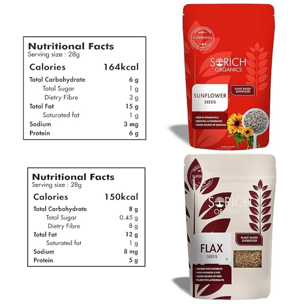 Sorich Organics Flax Seeds & Sunflower Seeds | Grocsy