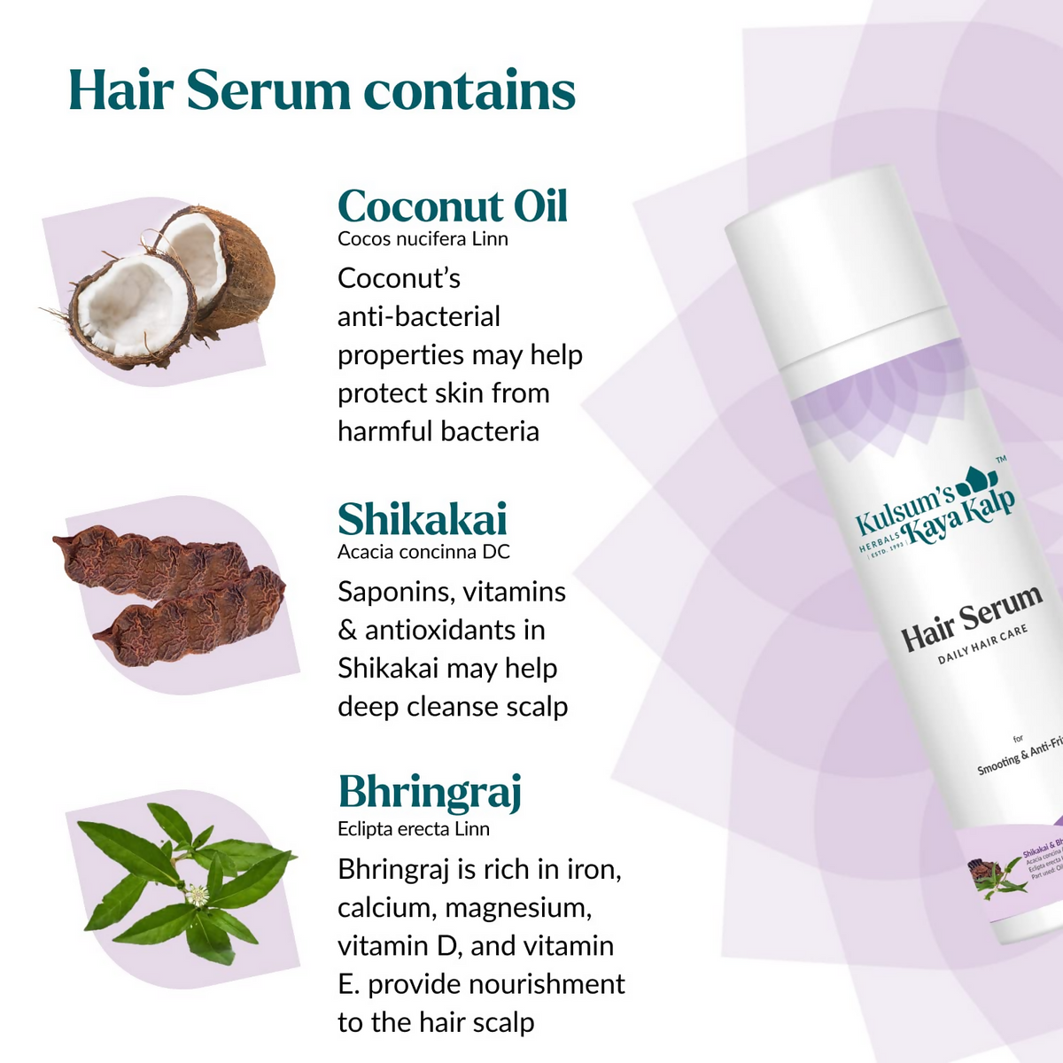 Kulsum's Kaya Kalp Hair Serum For Smoothing & Anti-Frizz | Grocsy