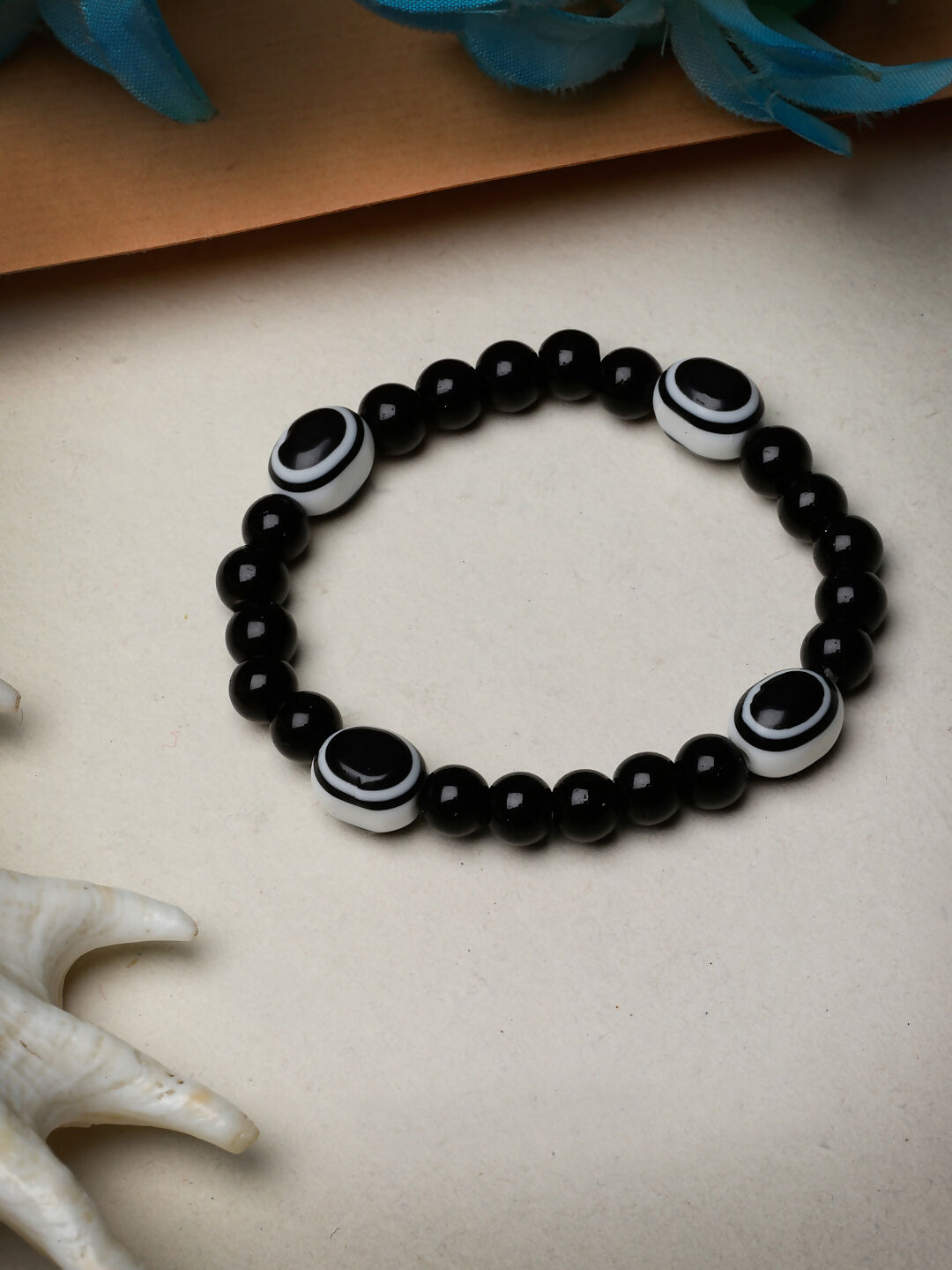 NVR Men & Women Evil Eye Beaded Adjustable Bracelet | Grocsy