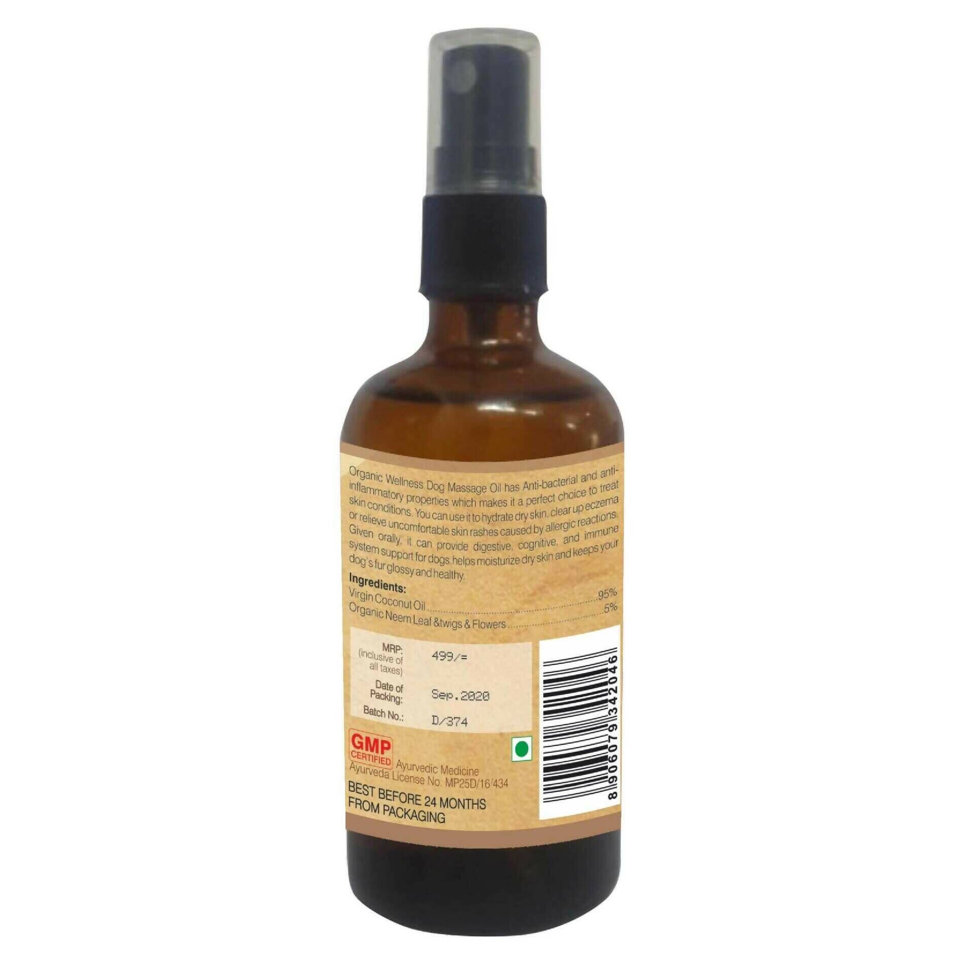 Organic Wellness Dog Massage Oil | Grocsy