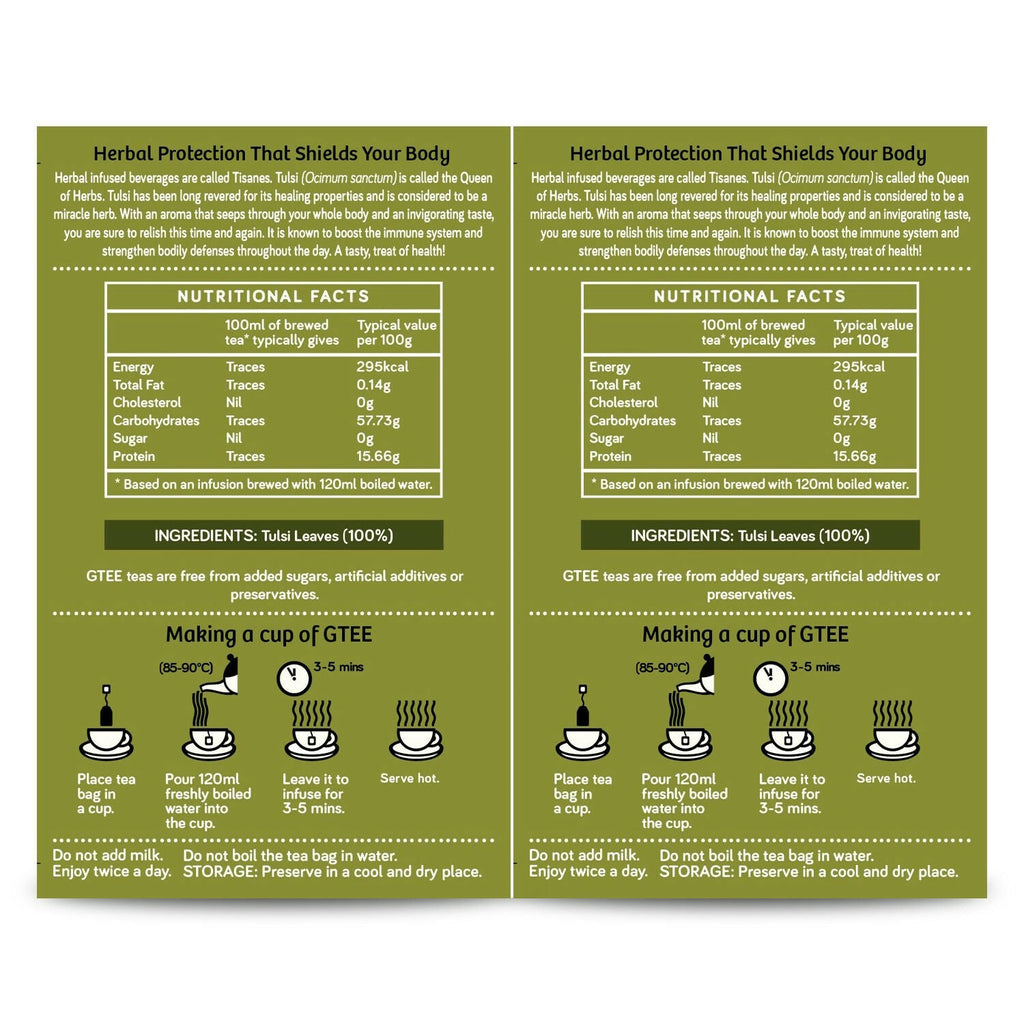 Gtee Tulsi Tea Bags | Grocsy