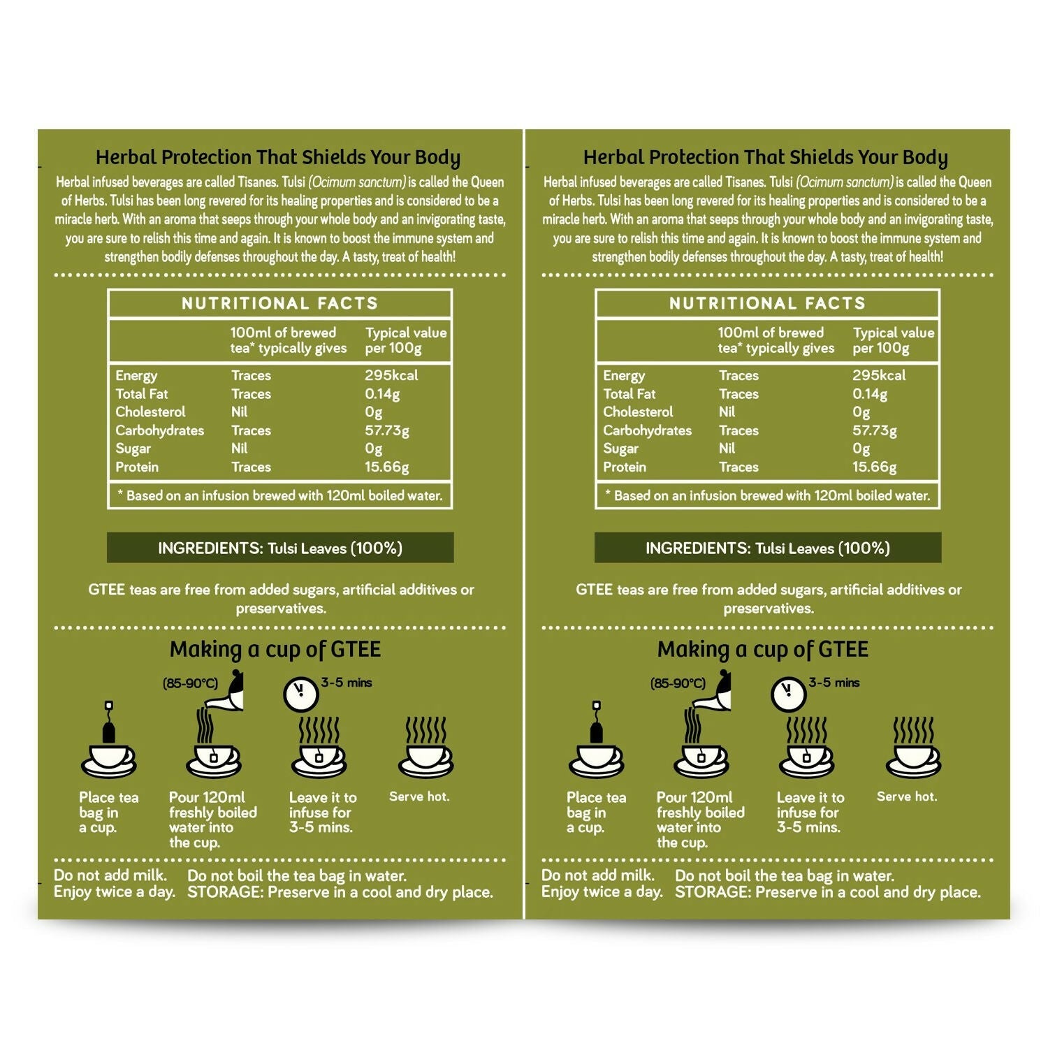 Gtee Tulsi Tea Bags | Grocsy