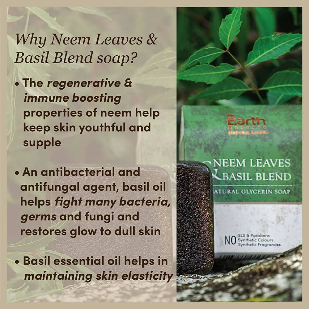 The Earth Reserve Neem Leaves & Basil Blend Soap | Grocsy