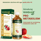 Vansaar 45 + Gut Nutrition Pro Metabolism Apple Cider Vinegar | Grocsy