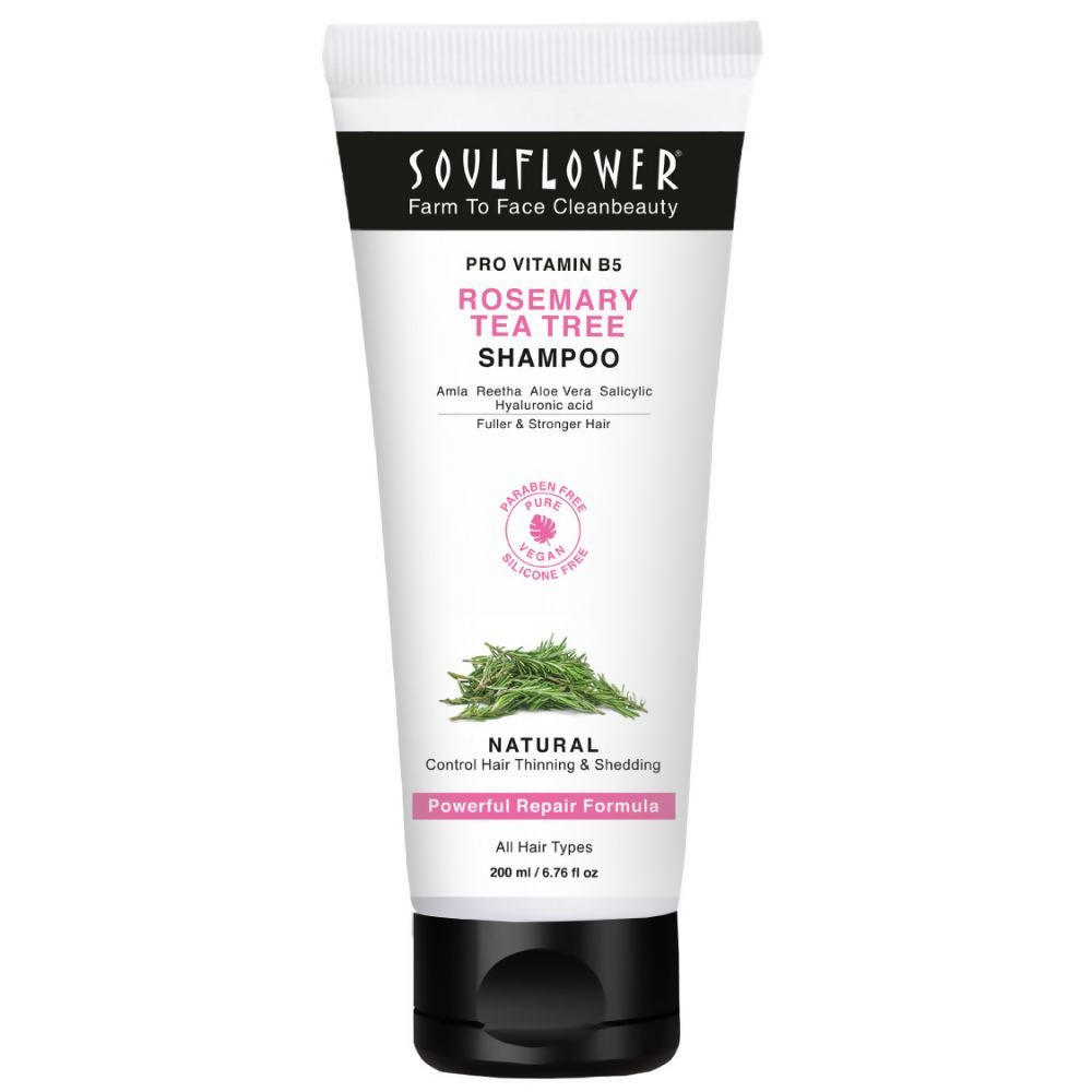 Soulflower Rosemary Tea Tree Shampoo | Grocsy