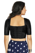 Aastha Fashion Women's Black Art Silk Designer Traditional Readymade Blouse | Grocsy