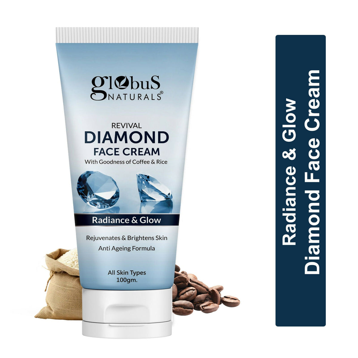 Globus Naturals Revival Diamond Face Cream, Suitable For All Skin Types | Grocsy