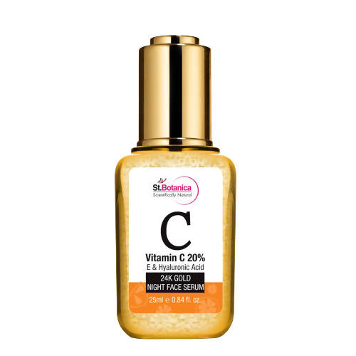 St.Botanica Vitamin C 20%, E & Hyaluronic Acid 24k Gold Night Face Serum | Grocsy