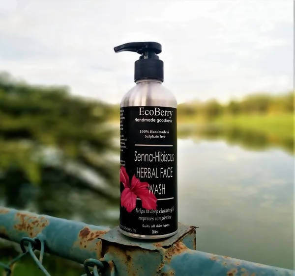 Ecoberry Senna Hibiscus Herbal Face Wash | Grocsy