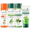 Biotique Skincare Routine Cleanser, Toner, Moisturizer & Sunscreen Combo | Grocsy