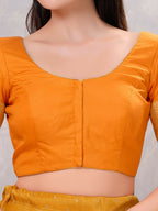 Joban Fashion Women Silk Mustard Stitched Blouse | Grocsy