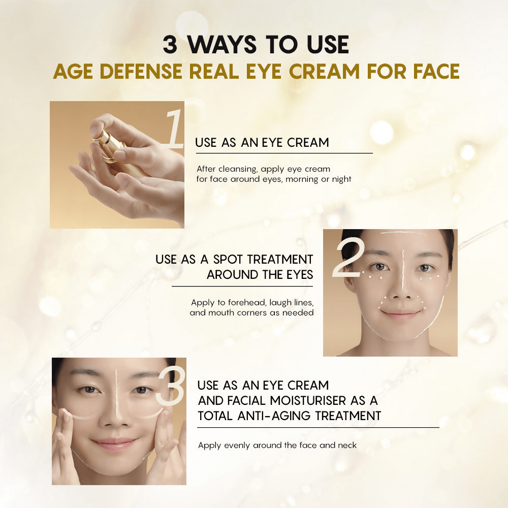 AHC Age Defense Real Eye Cream For Face - Korean skincare | Grocsy