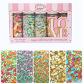 Confect Easter Sprinkles Edible | Mix Parrot Green, Yellow, Pink, White and Silver Pearls & Stars Pack of 5 (EAST 7) - 100Gms | Grocsy