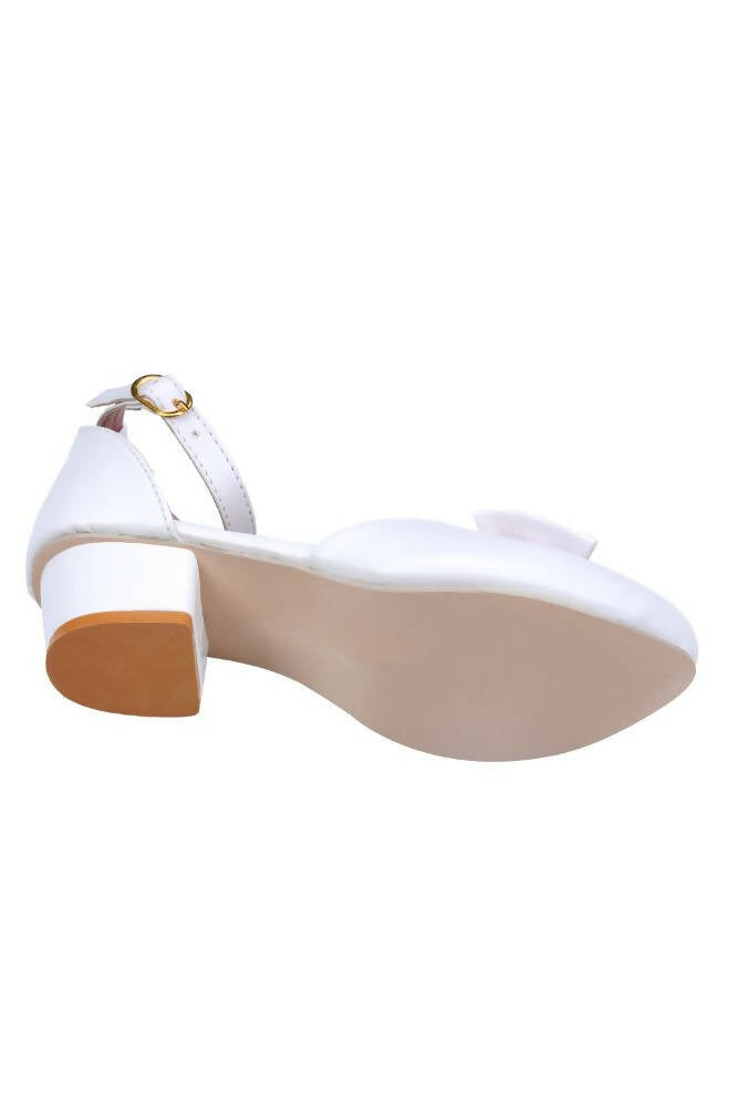 Tiny Bugs Girls Bow Embellished Ballerinas - White | Grocsy