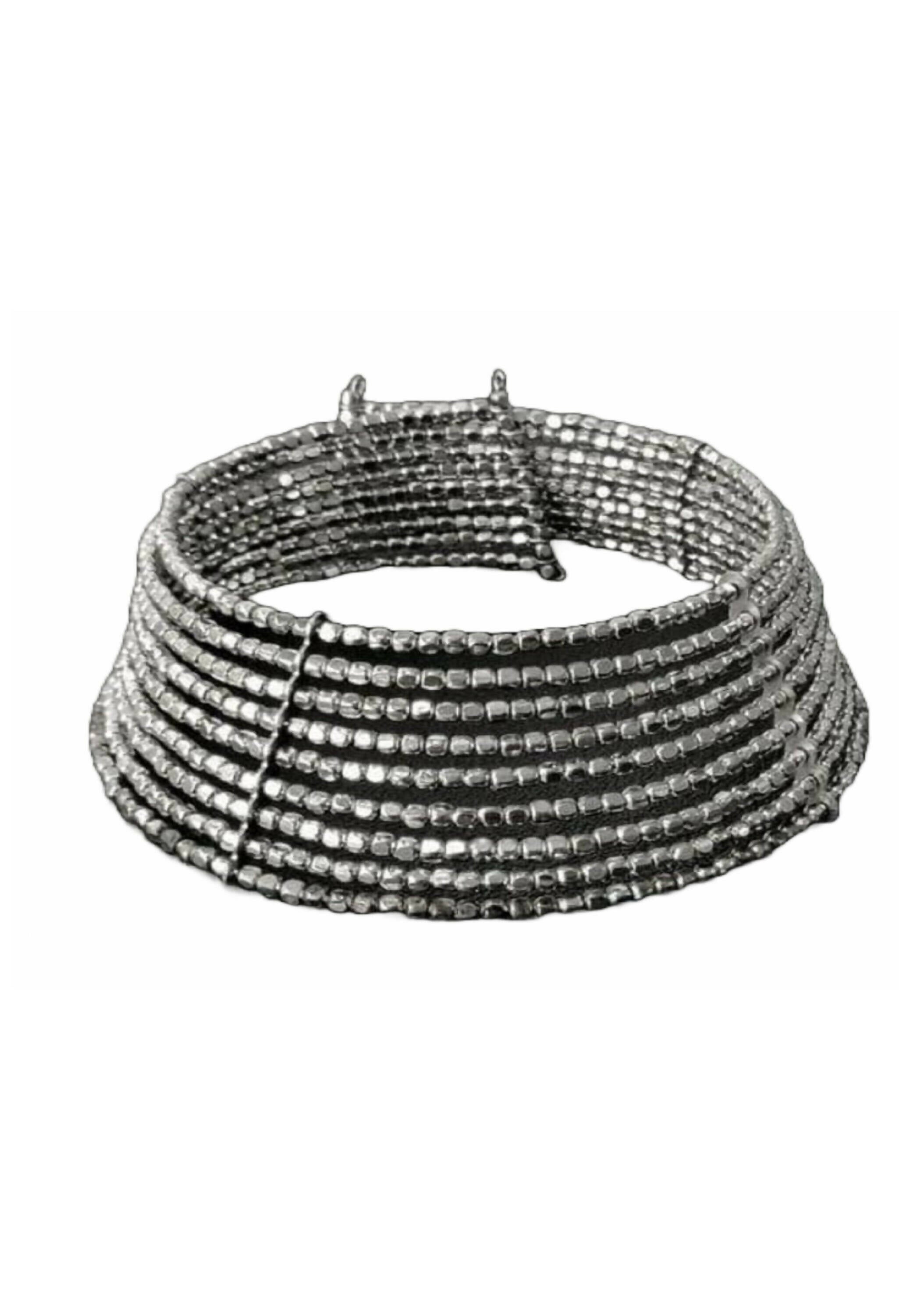 Mominos Fashion Joharkamal Oxidised Beaded work Hasli Design Choker For Women & Girls | Grocsy