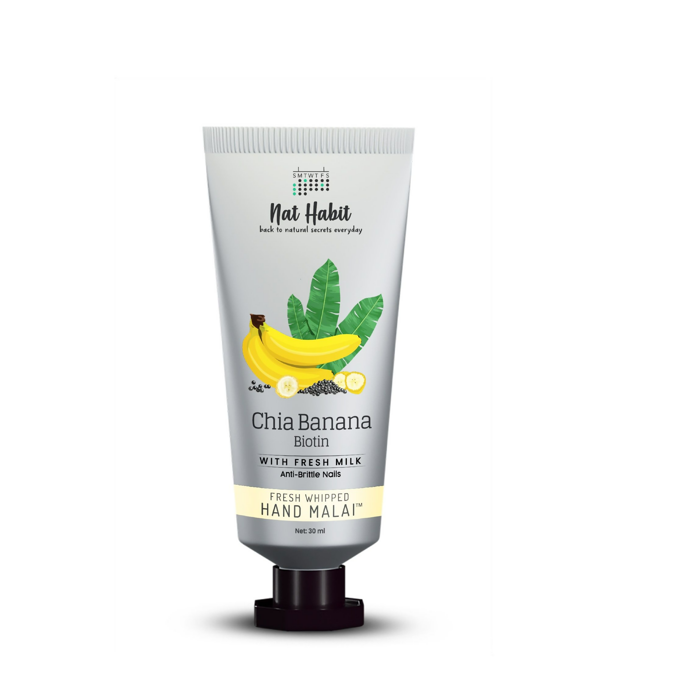 Nat Habit Chia Banana Biotin Hand Malai Hand Cream | Grocsy