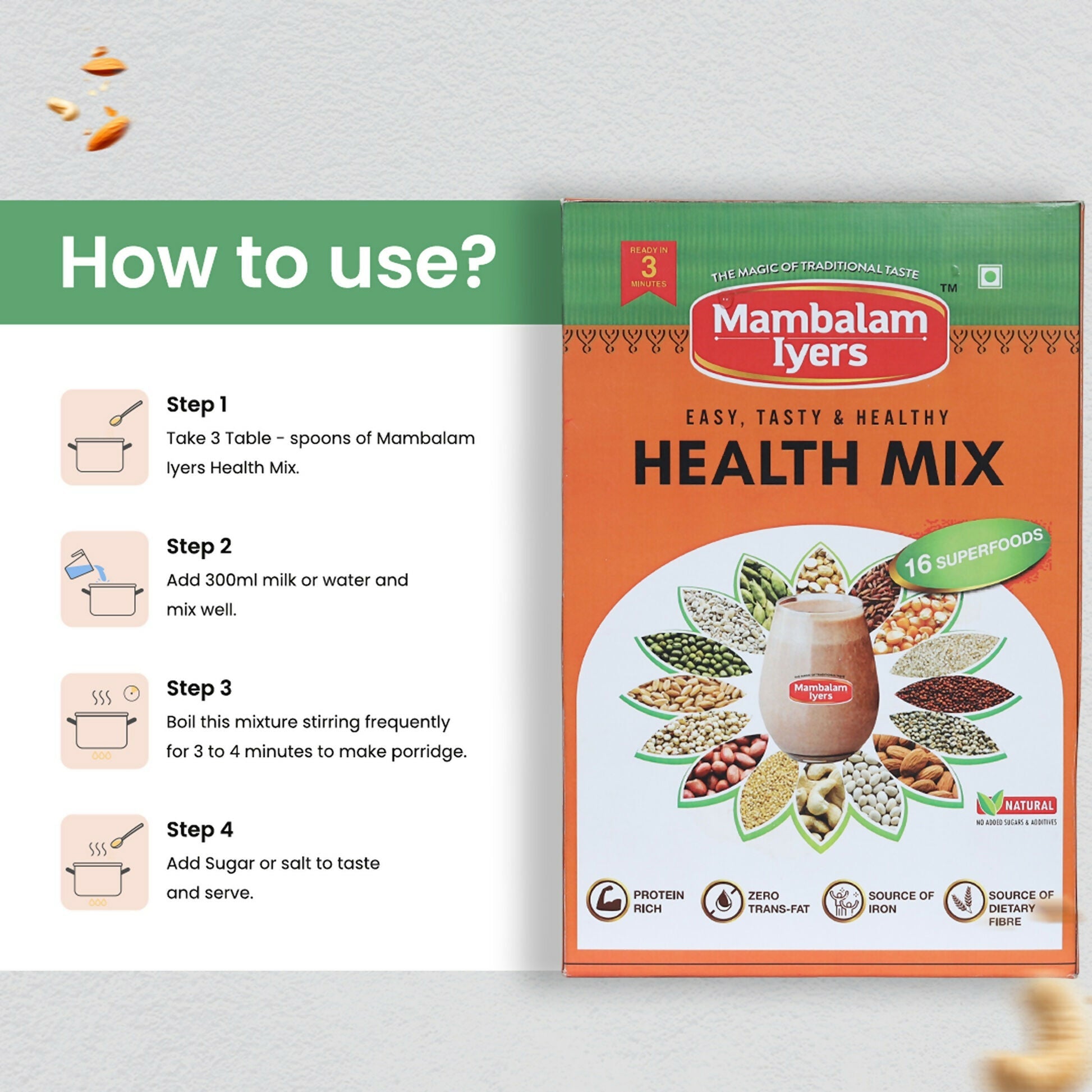 Mambalam Iyers Multi Millet Health Mix | Grocsy