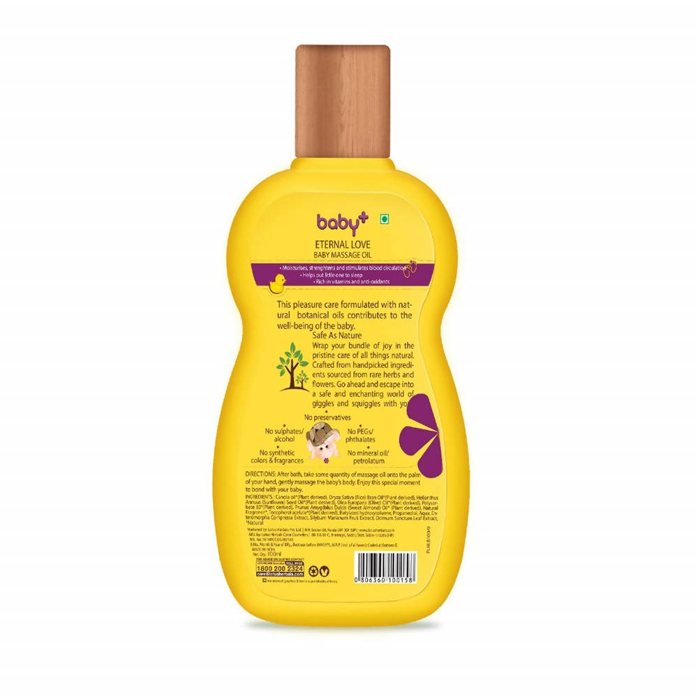 Lotus Herbals Baby+ Eternal Love Baby Massage Oil | Grocsy