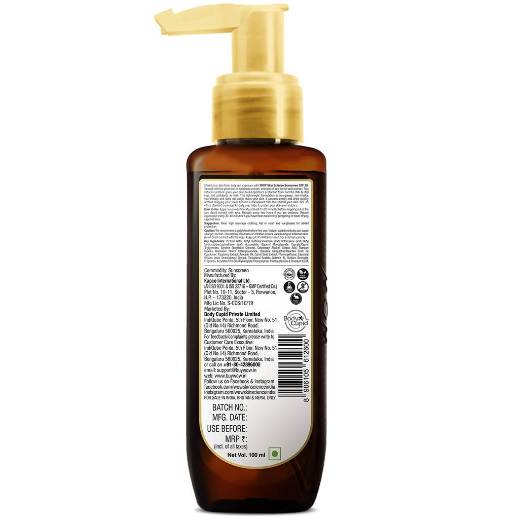 Wow Skin Science Sunscreen Matte Finish - SPF 35 PA++ | Grocsy