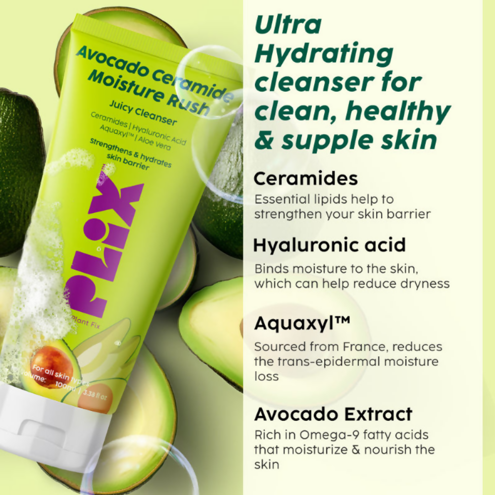 PLIX The Plant Fix Barrier Repair Regime Combo with Avocado Serum & Cleanser | Grocsy
