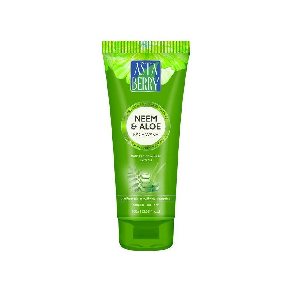 Astaberry Neem & Aloe Face Wash with Lemon & Basil Extracts | Grocsy