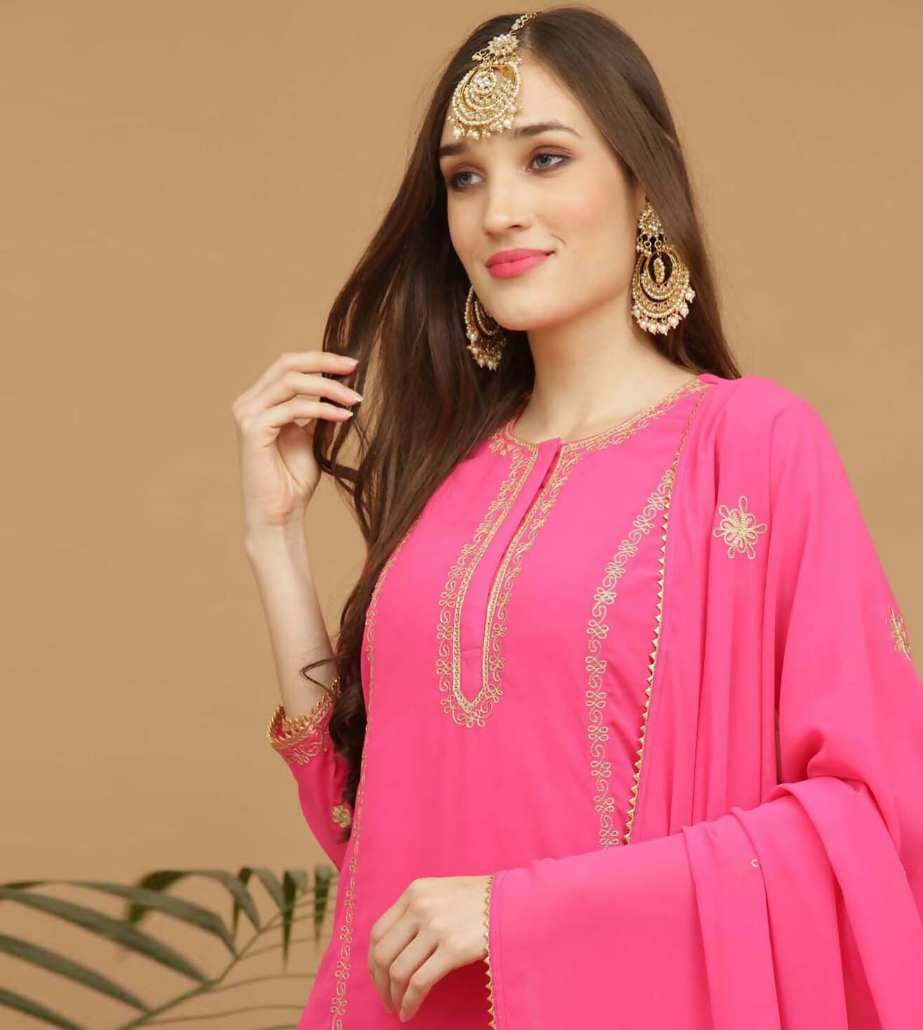 Joban Fashion Pink Georgette Lehenga Set | Grocsy