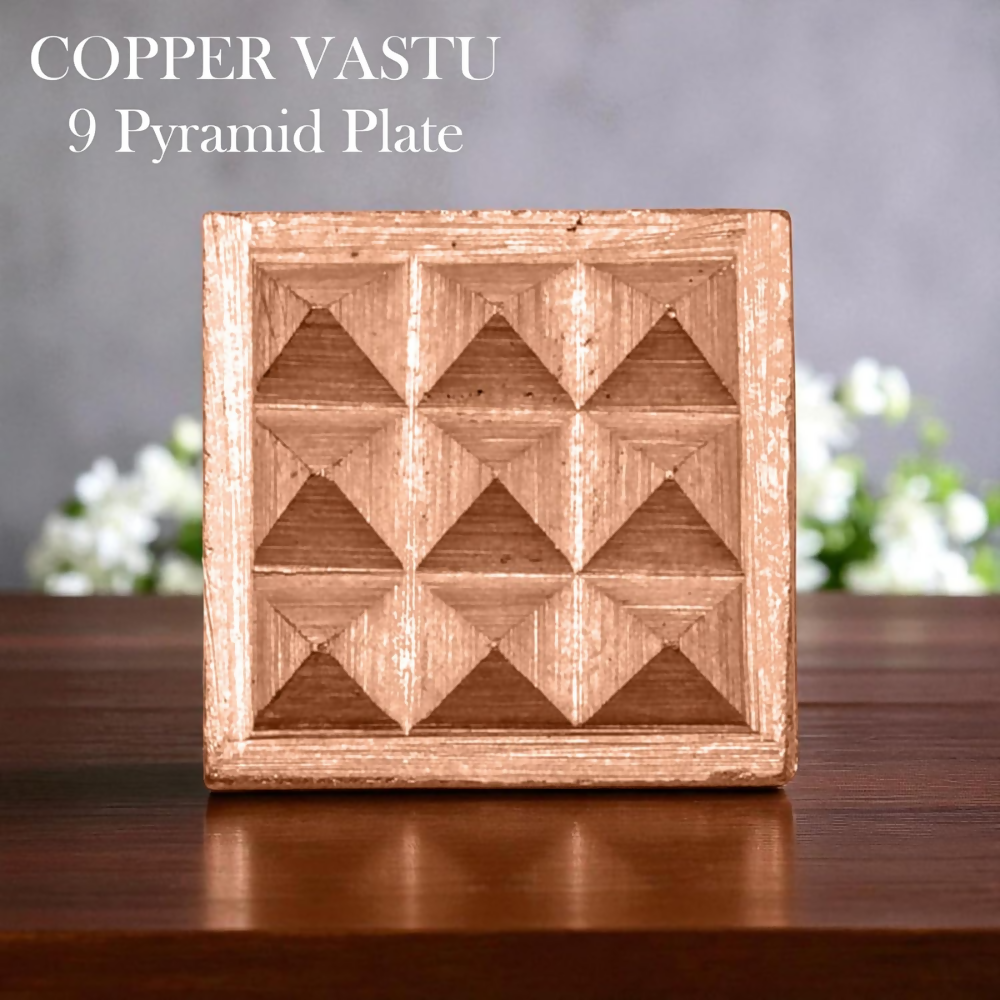 Vastu Vardan Copper Pyramid Energy Plate - Pack of 3 | Grocsy
