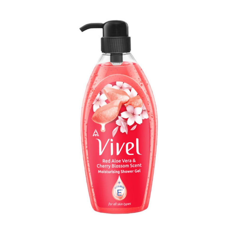 Vivel Red Aloe Vera & Cherry Blossom Scent Moisturizing Shower Gel | Grocsy