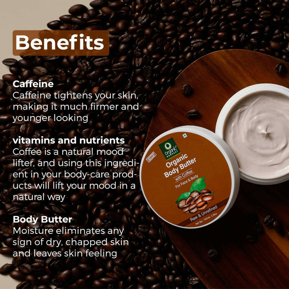 Organic Harvest Organic Body Butter With Coffee For Face & Body | Grocsy