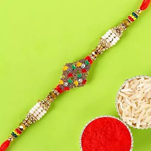 Alluring Meenakari Rakhi | Grocsy