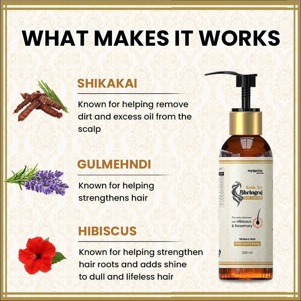 myUpchar Ayurveda KeshArt Bhringraj Hair Cleanser Shampoo | Grocsy
