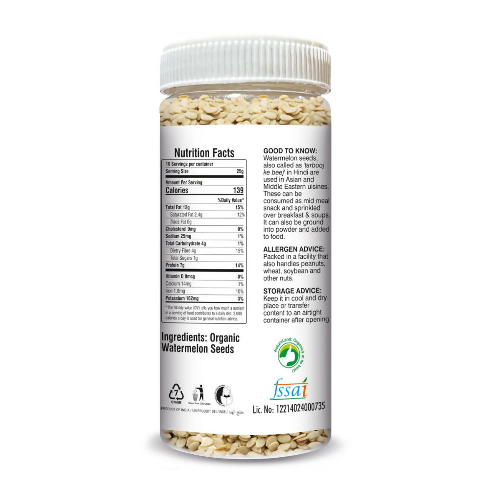Nature Land Organics Edible Watermelon Seeds | Grocsy